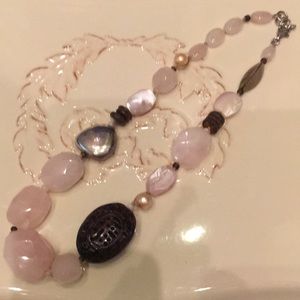 N1819 rose quartz Silpada necklace